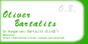 oliver bartalits business card